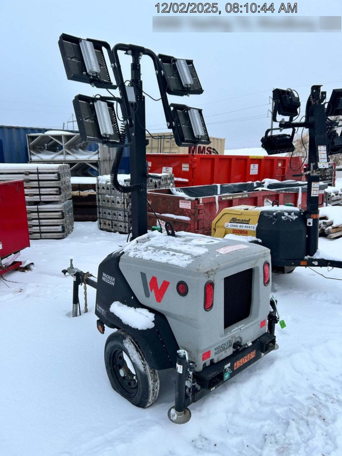 2024 Wacker Neuson LTT4 Diesel, Kohler KDW702, Deep Sea Controller, Auto Start, LED 320W, Bypass Outlet, T3