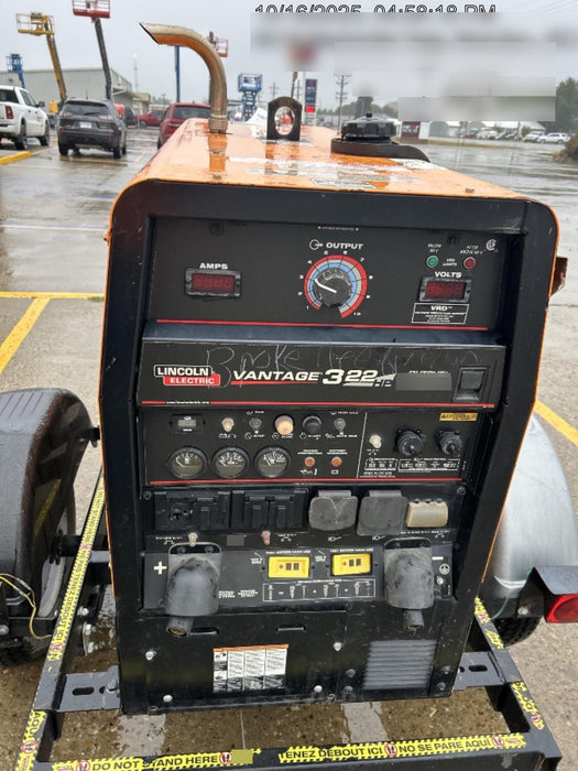 2021 Lincoln Electric Vantage 322 Vantage 322 Ready Pak 3 w/ Decals, ORANGE (includes trailer, cable rack, fender light kit) NO Telematics