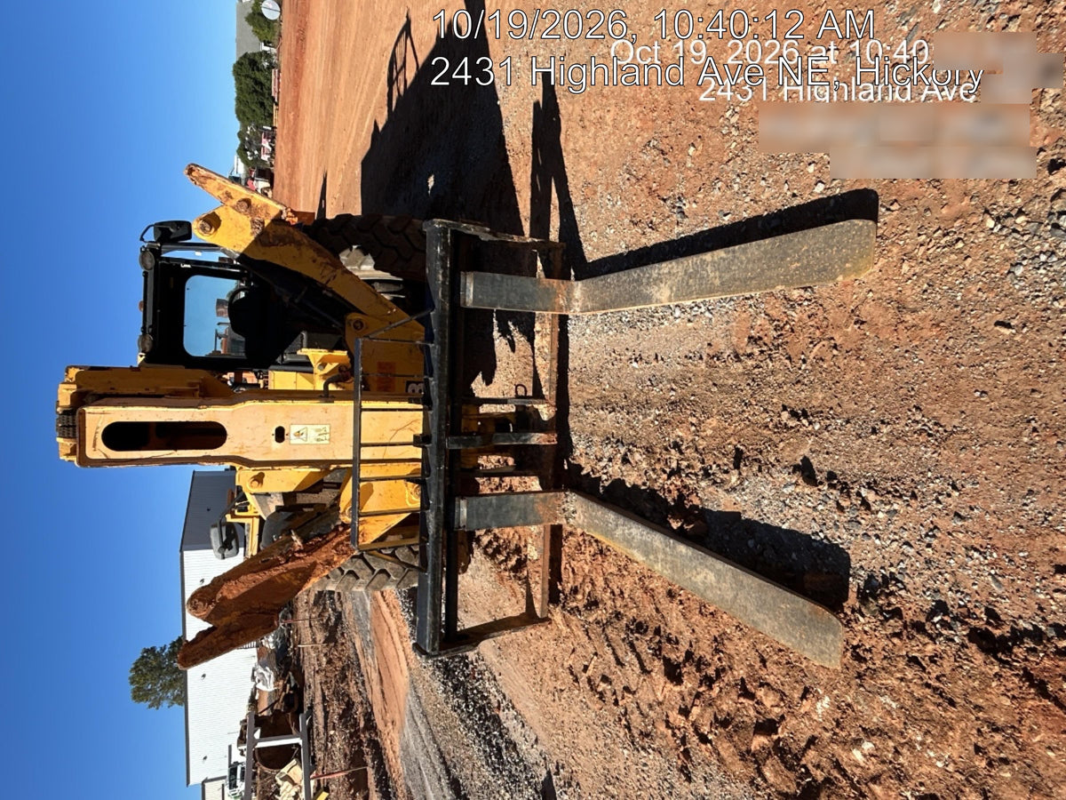 2019 JCB 510-56 Open ROPS, 74 HP, Solid Tires, Worklights, Beacon, Aux Hydraulics, Lifting Eye w/72" Carriage/60" Forks