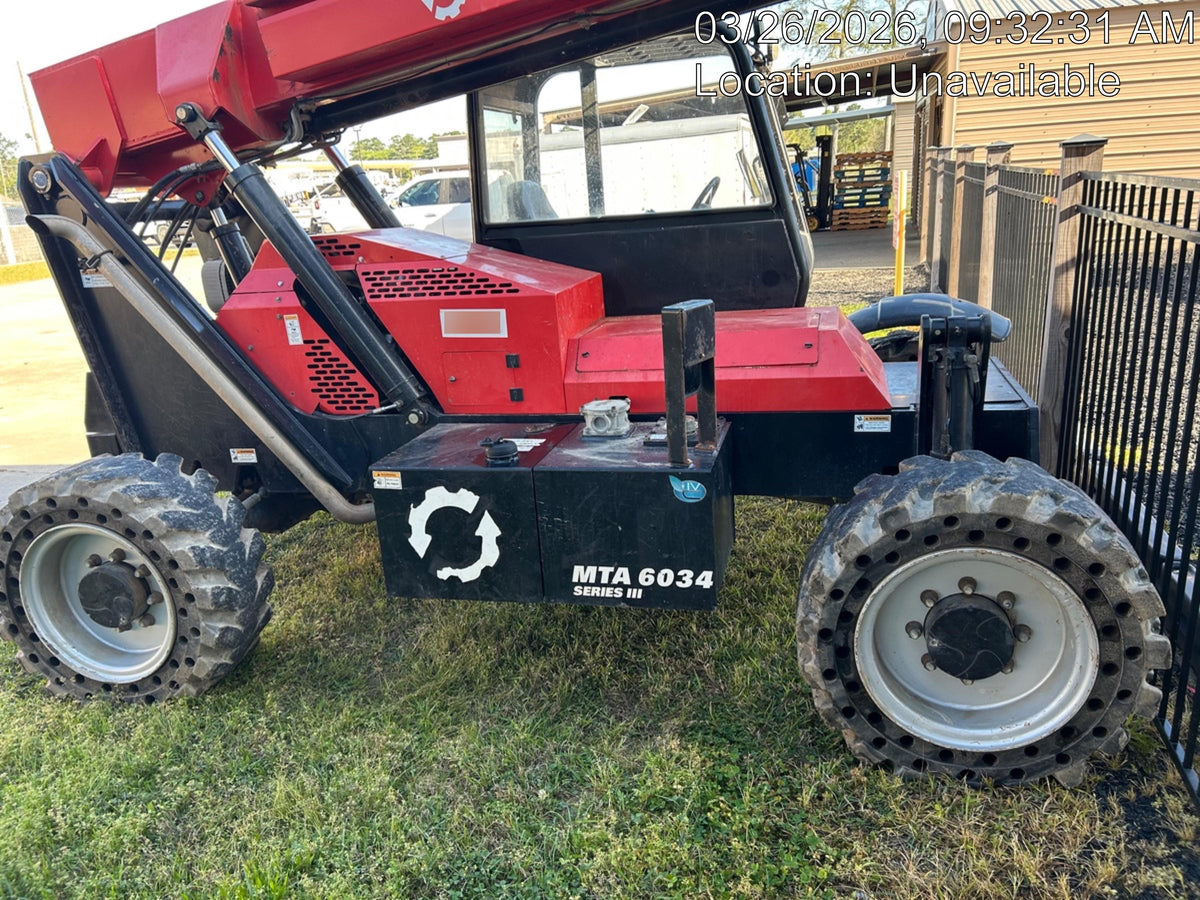 2019 Manitou MTA6034 Canopy, LED Work Lights, Solid Tires, Beacon, Auxiliary Hydraulics 48" Carriage and 48" Forks