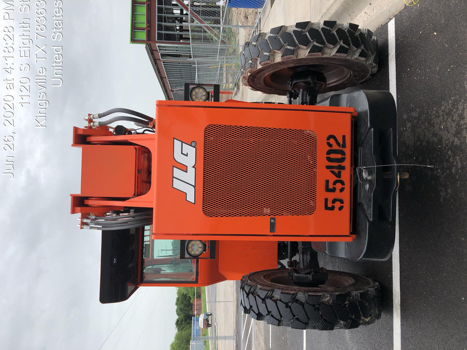 2019 Skytrak 6036 Cab/Heat/Air, Solid Tires, LED Work Lights, Beacon w/50" Carriage, 48" Pallet Forks