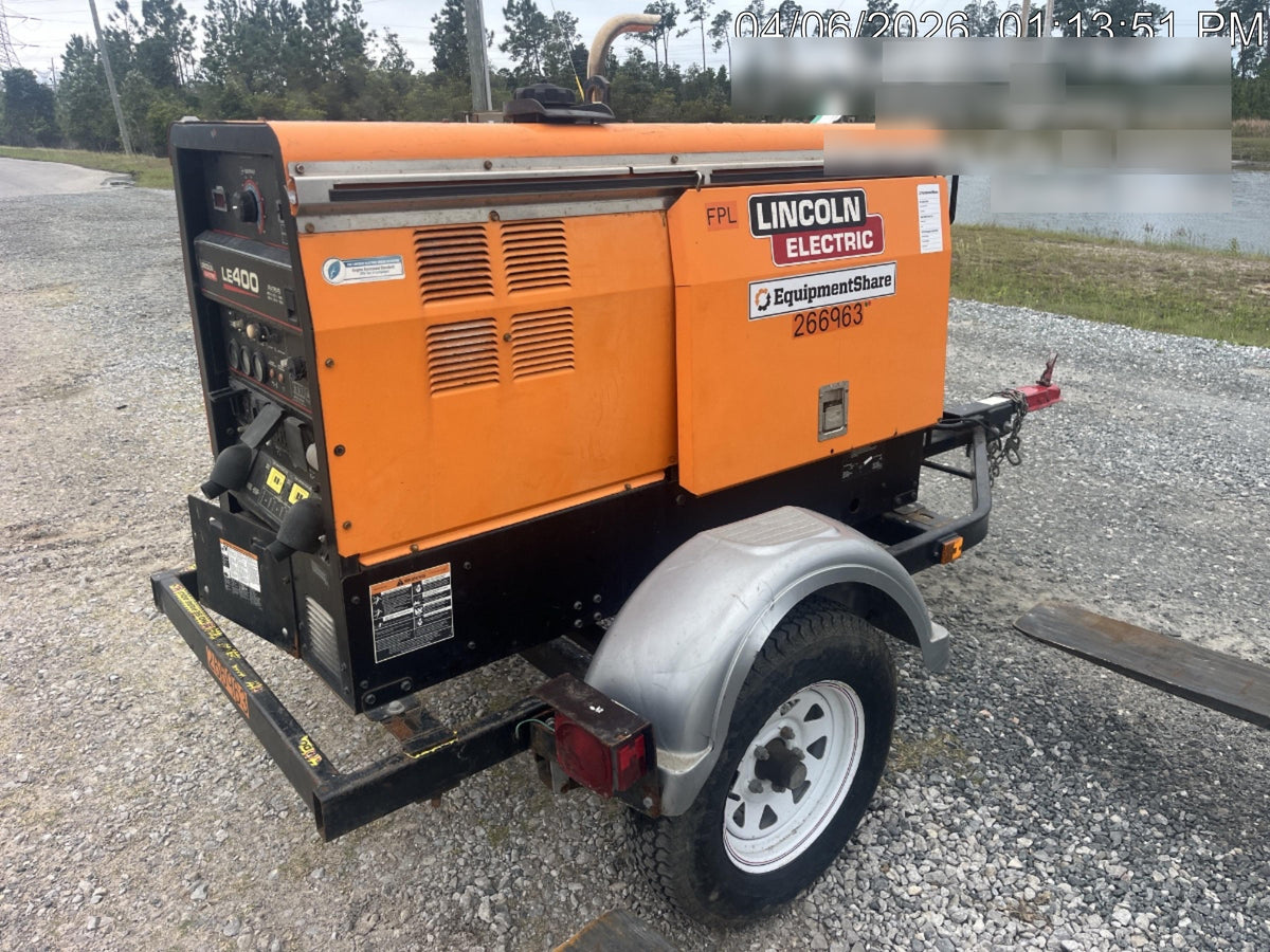 2022 Lincoln Electric LE400 Kubota V1505, Trlr, Cable Rack, Light Kit, ES Decals, T3