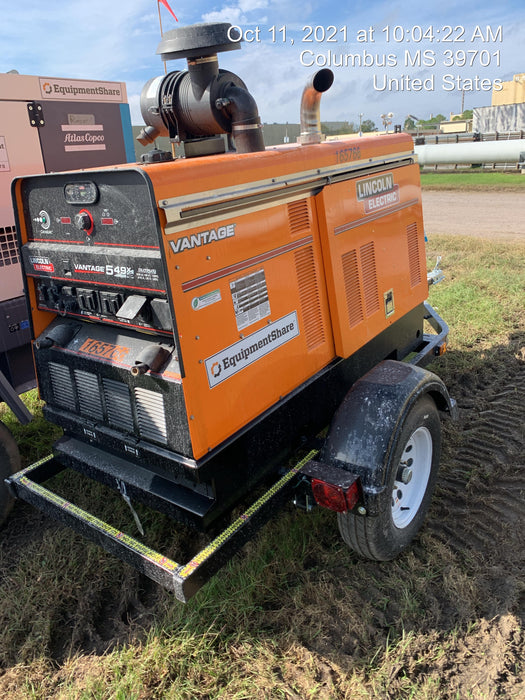 2021 Lincoln Electric Vantage 549X Ready Pak 3, ORANGE (includes trailer, cable rack, fender light kit)