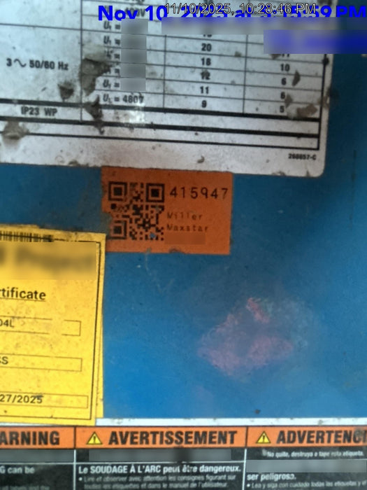 2024 MILLER ELECTRIC Maxstar 210 DX