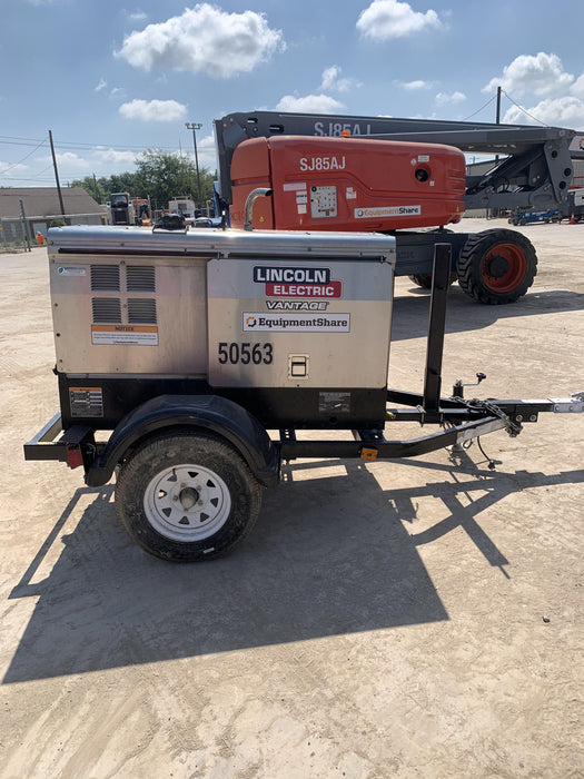 2019 Lincoln Electric Vantage 322 Welder Ready-Pak 3, Two wheel trailer, Fender and Light kit, Cable Rack