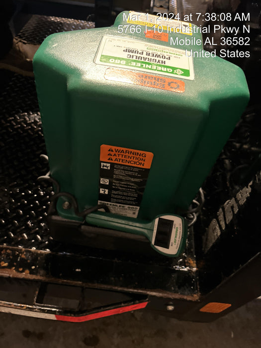 2020 GREENLEE 881CTE980