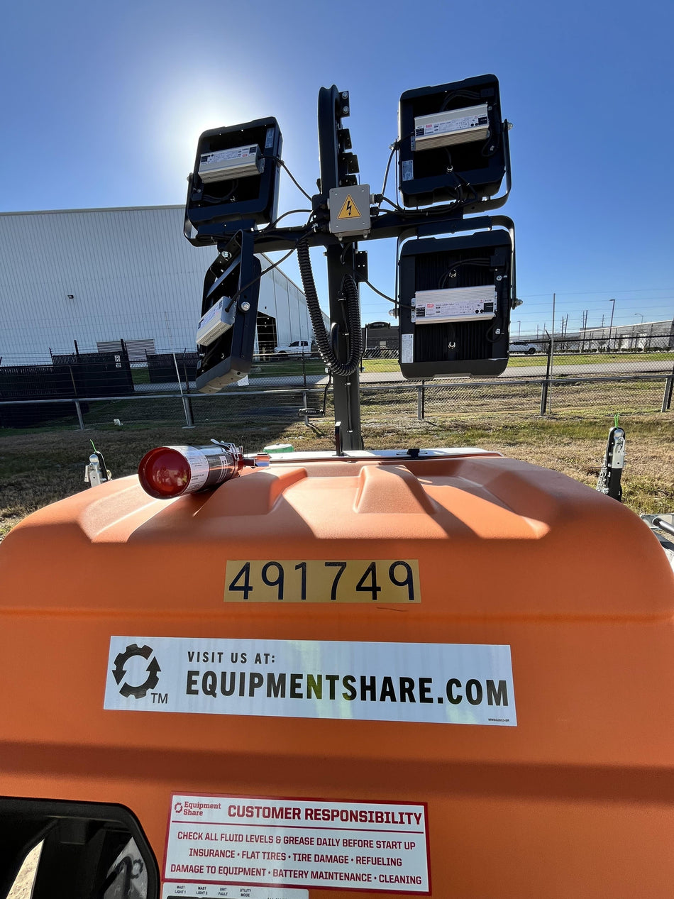 2025 Generac MLTS-4 Diesel, Mitsubishi L2E, 7.1 hp @1800 rpm, Flex Switch 120V Input, Powerzone Controller, (4) 320W LED Lights, 4kW Generator, 39.9 Gal Fuel Tank, 2" Ball, ES Decals