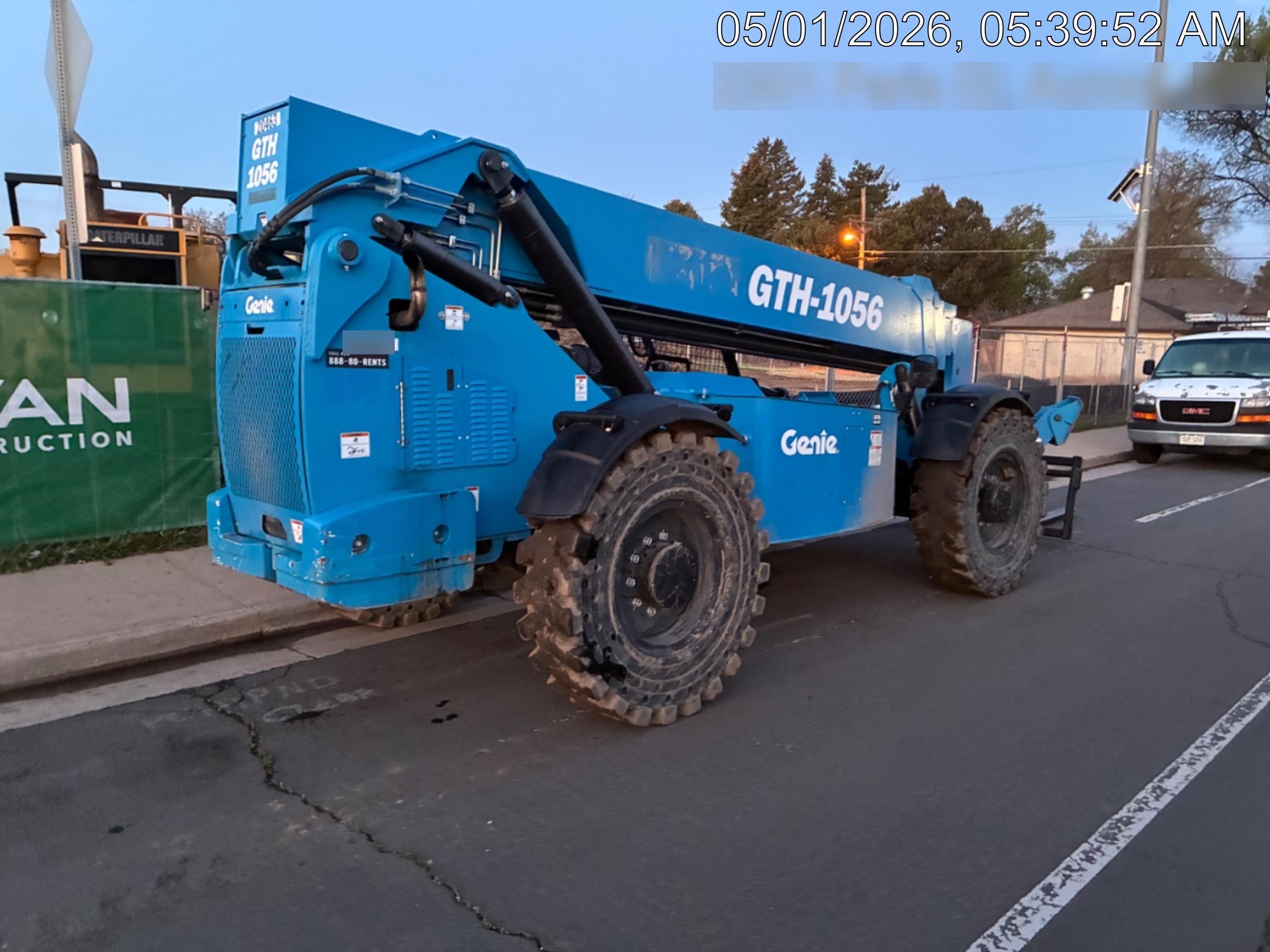 2018 Genie GTH-1056 GTH-1056 w/Open ROPS, Solid Tires, Work Lights, 60" carriage/forks, cab mesh, beacon