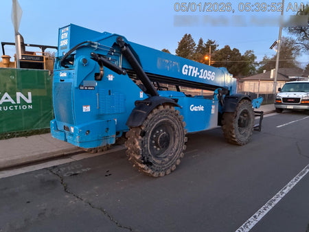 2018 Genie GTH-1056 GTH-1056 w/Open ROPS, Solid Tires, Work Lights, 60" carriage/forks, cab mesh, beacon