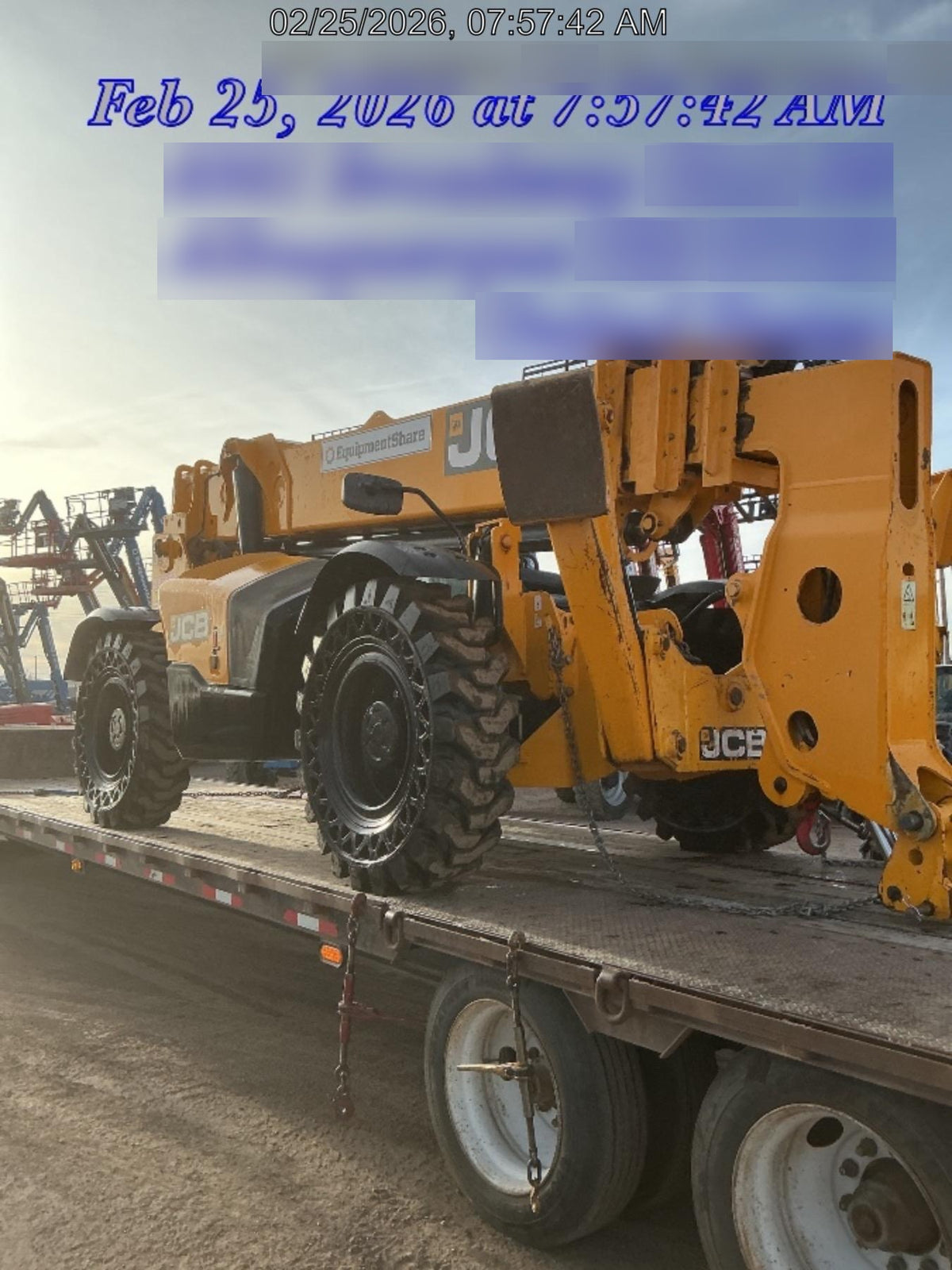 2020 JCB 512-56 Canopy, 74 HP, Solid Tires, STD Worklight, Beacon, Aux Hydraulics, Lifting Eye, Backup Alarm w/72" Carriage, 60" Forks