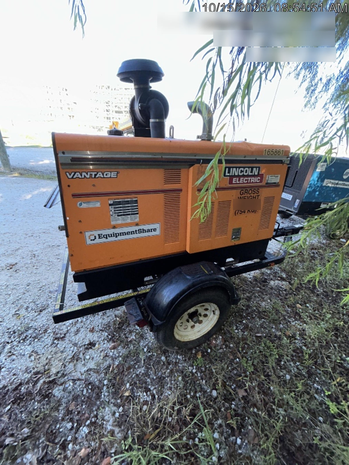 2021 Lincoln Electric Vantage 549X Ready Pak 3, ORANGE (includes trailer, cable rack, fender light kit)