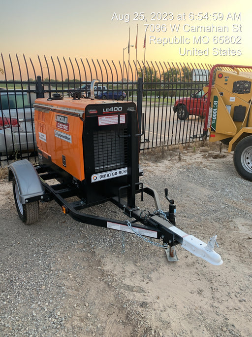 2023 Lincoln Electric LE400 Kubota V1505, Trlr, Cable Rack, Light Kit, ES Decals, T3