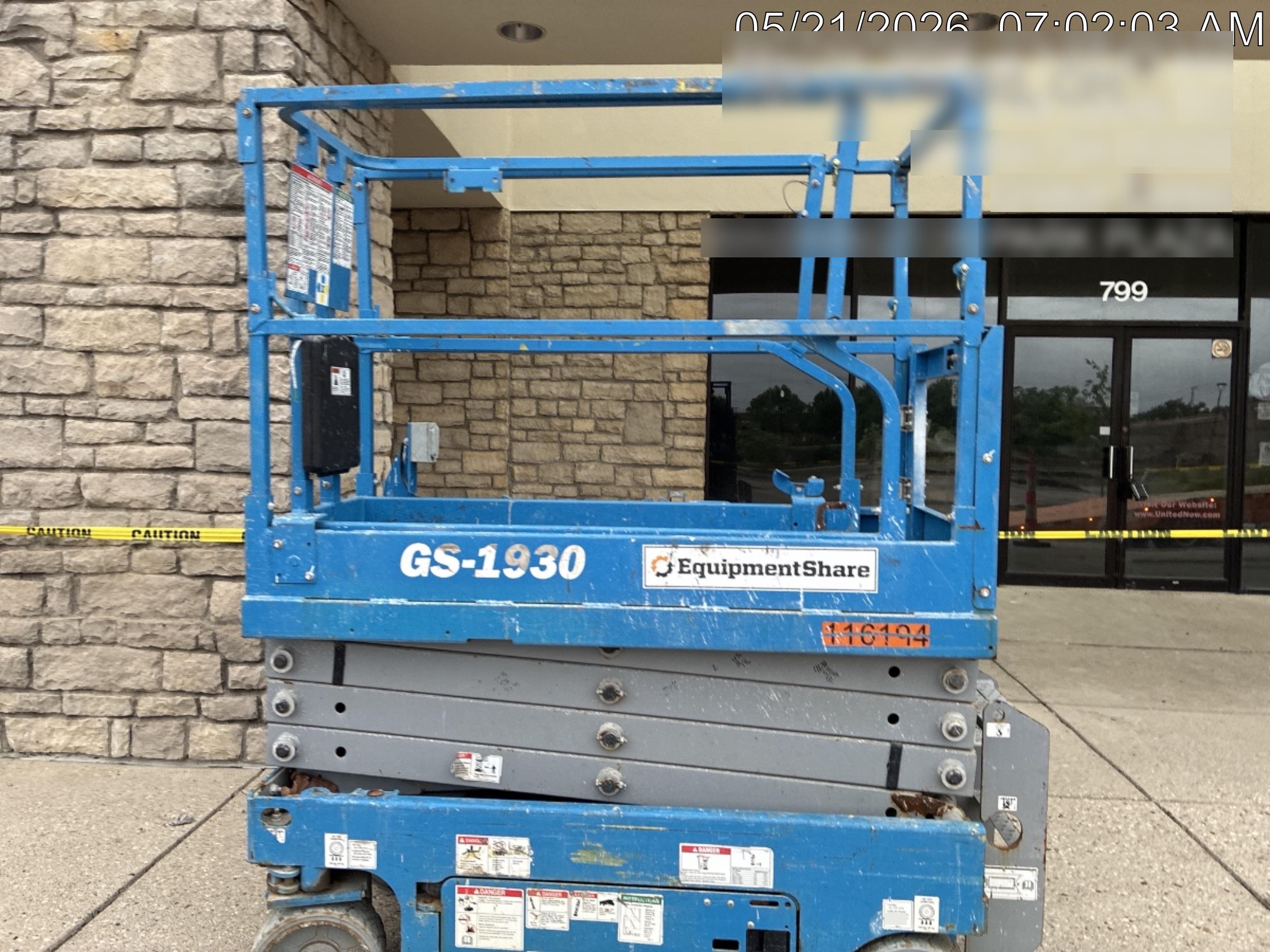 2020 Genie GS-1930 Solid Non Marking Tires, Beacon, Folding rails with half height swing gate