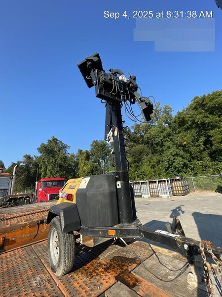 2022 Allmand NLV3GR (4) LED Light Fixture 350W, 23' Vertical Mast, 3kW Prime, Towable, Deep Sea L401, Leveling Jacks, Yanmar T4F 5.8hp