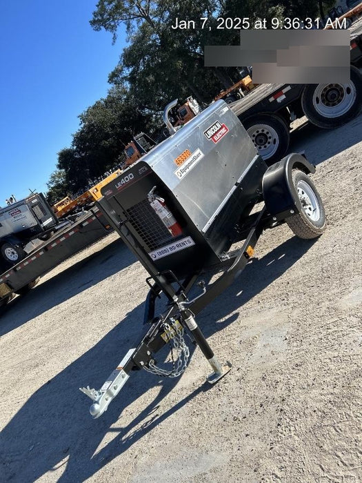 2019 Lincoln Electric Vantage 322 Welder Ready-Pak 3, Two wheel trailer, Fender and Light kit, Cable Rack