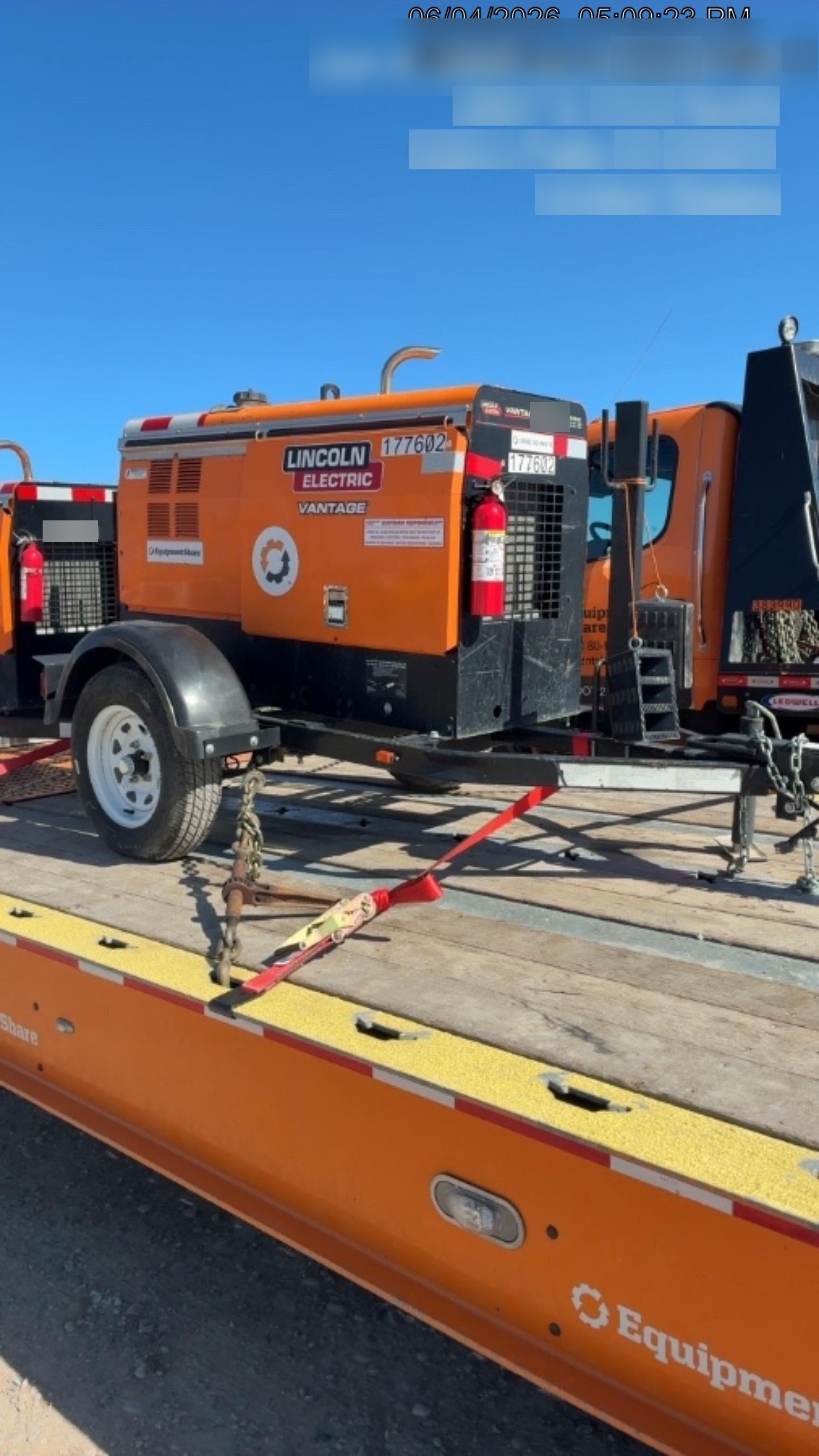 2021 Lincoln Electric Vantage 322 Vantage 322 Ready Pak 3 w/ Decals, ORANGE (includes trailer, cable rack, fender light kit) NO Telematics