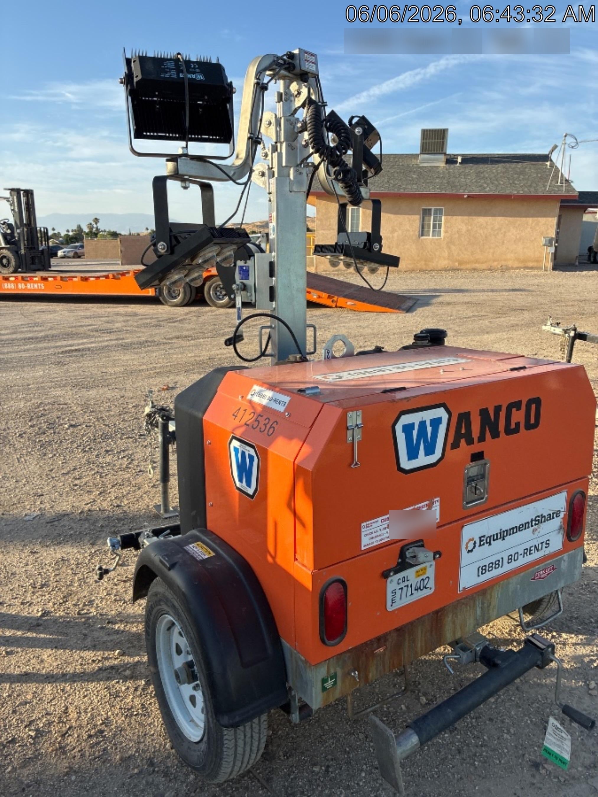 2024 Wanco WLTT-4MM4K Diesel, Deep Sea Controller, Shore Power Plug, Auto Start, (4) 350W LED Floodlights, 4kW Generator, 60 Gal Fuel Tank, 2" Ball, T3