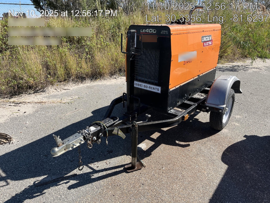 2022 Lincoln Electric LE400 Kubota V1505, Trlr, Cable Rack, Light Kit, ES Decals, T3