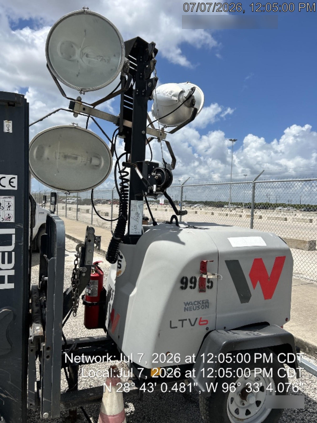 2018 Wacker Neuson LTV6L-MH Wacker Neuson LTV6L Mobile Light Tower w/Fuel Level Sensor Installed