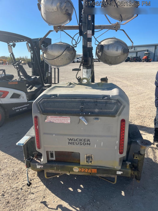 2019 Wacker Neuson LTV6L-MH Wacker Neuson LTV6L Mobile Light Tower w/Fuel Level Sensor Installed