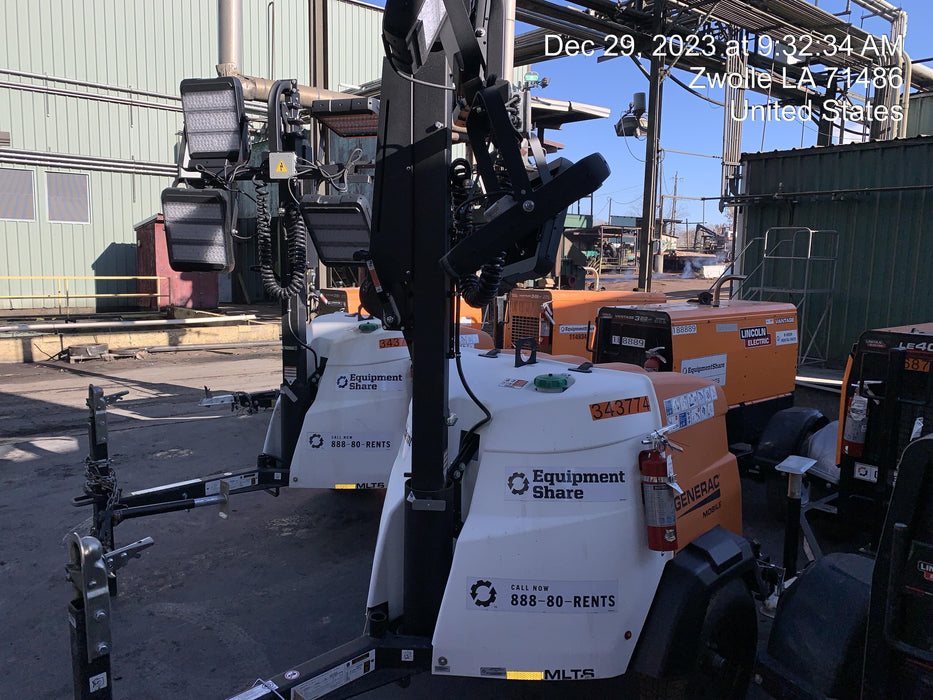 2023 Generac MLT2 Diesel, Flex Switch 120V Input, Powerzone Controller, (4) 320W LED Lights, 4kW Generator, 39.9 Gal Fuel Tank, 2" Ball, T3