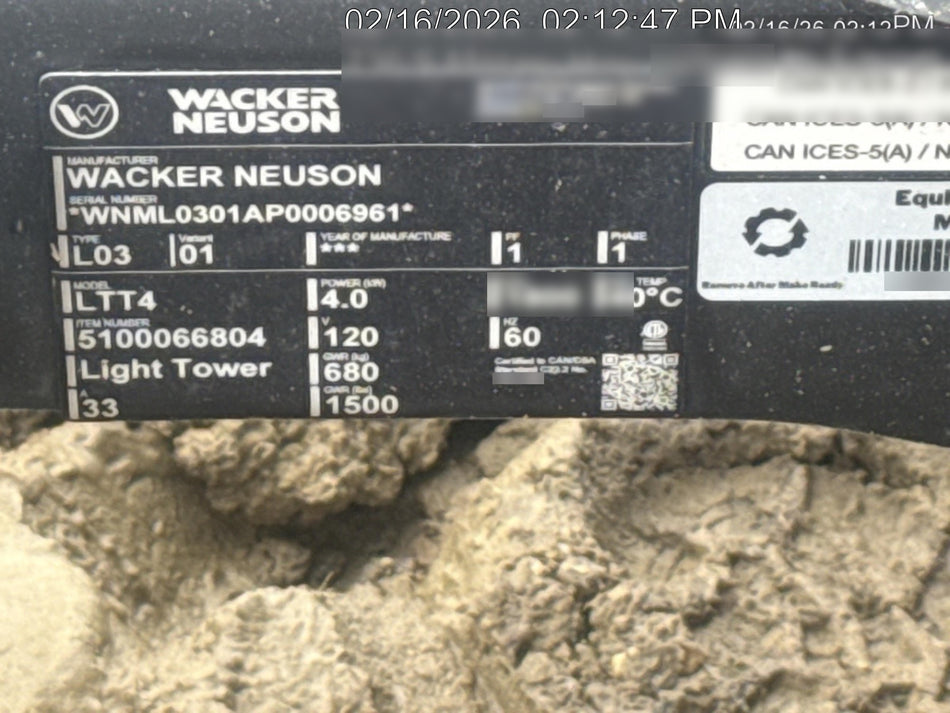 2025 WACKER NEUSON LTT4
