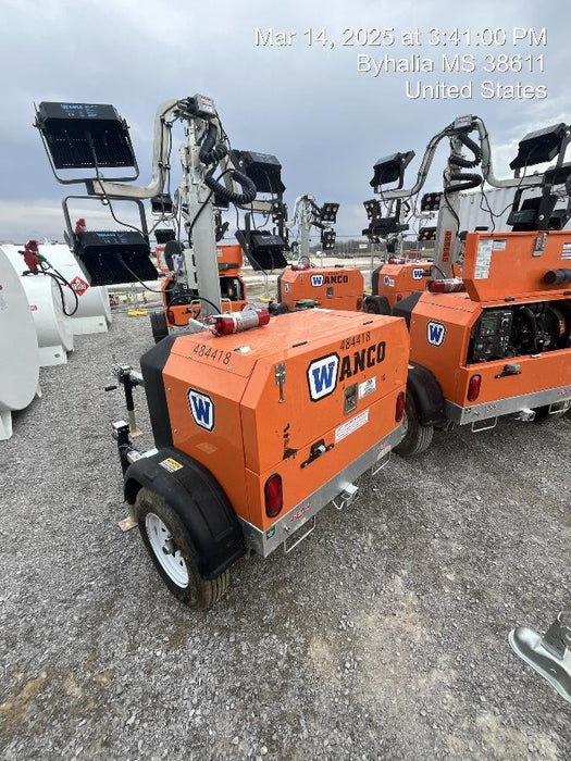 2024 Wanco WLTT-4MM4K Diesel, Mitsubishi L2E, 9.0HP @1800 rpm, Deep Sea Controller, Shore Power Plug, Auto Start, (4) 350W LED Floodlights, 4kW Generator, 60 Gal Fuel Tank, 2" Ball, T3