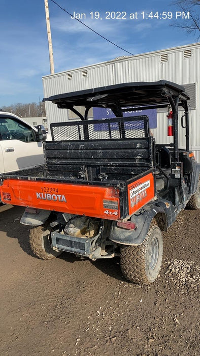 Kubota RTV-X1140W-H 4WD utility cart -LED strobe -Windshield tempered glass -Plastic canopy -Wire harness kit -Backup alarm