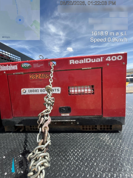 2022 Shindaiwa DGW400MDL Kubota D902 Engine, 23 HP, Dual Op Welder, Wire, Arc, Droop Stick, Tig, and CC Stick Functionality, Simulphase, 3 Phase and 1 Phase Gen Output, Single Axle NB Trlr, Slr Trckl Chrg 12V 12W, Fire Ext