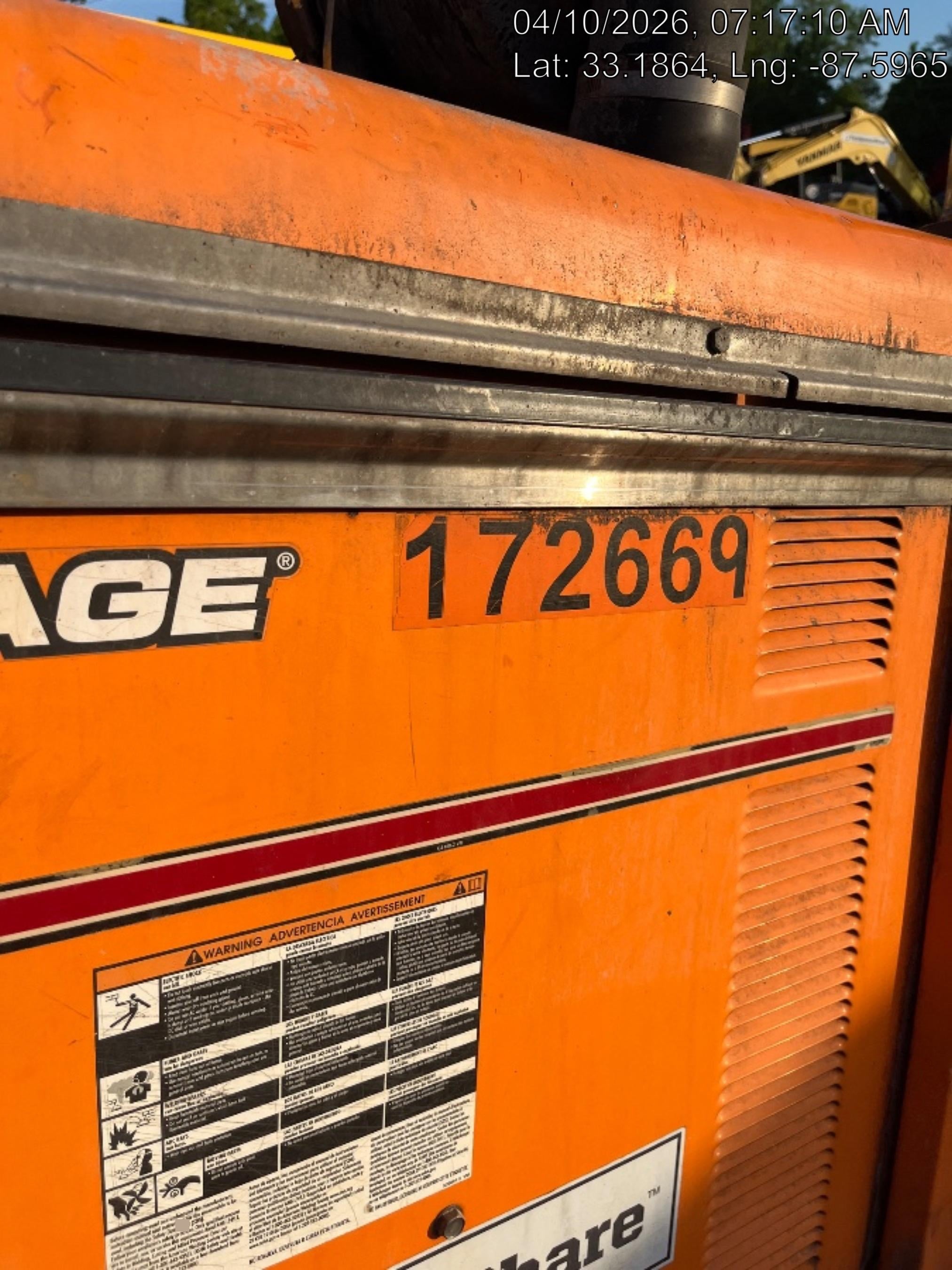 2021 Lincoln Electric Vantage 549X Ready Pak 3, ORANGE (includes trailer, cable rack, fender light kit)
