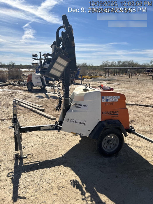 2023 Generac MLT2 Diesel, Flex Switch 120V Input, Powerzone Controller, 
(4) 320W LED Lights, 4kW Generator, 39.9 Gal Fuel Tank, 2" Ball, T3