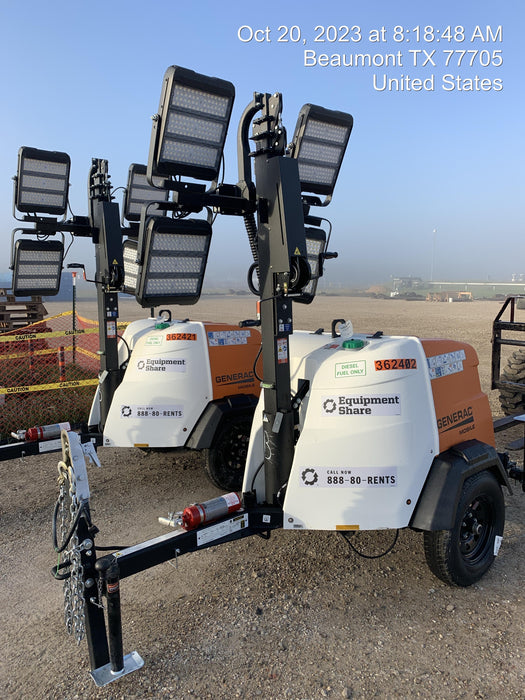 2023 Generac MLT2 Diesel, Flex Switch 120V Input, Powerzone Controller, 
(4) 320W LED Lights, 4kW Generator, 39.9 Gal Fuel Tank, 2" Ball, T3