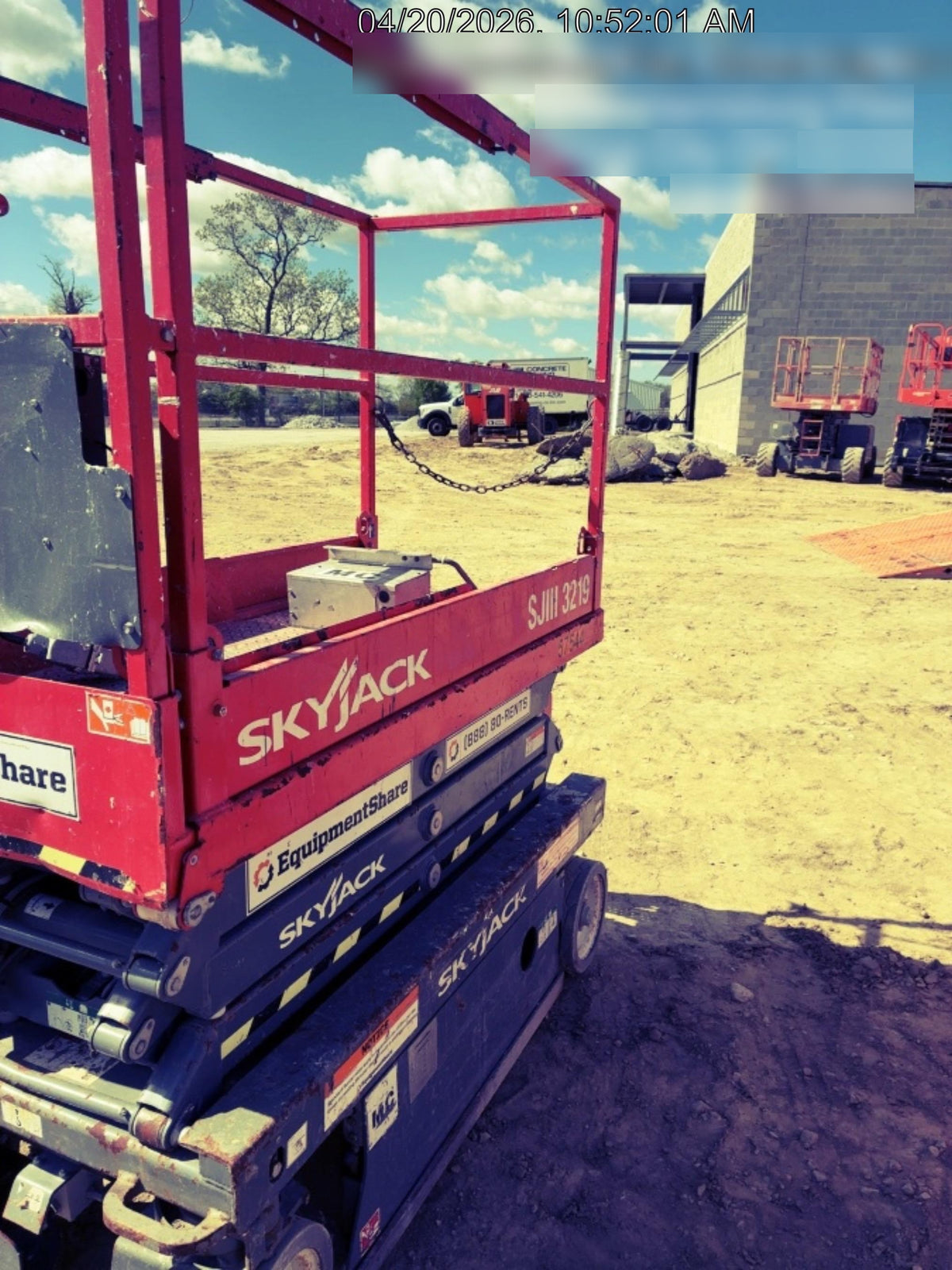 2016 Skyjack SJIII-3219 Standard Rental Specs
