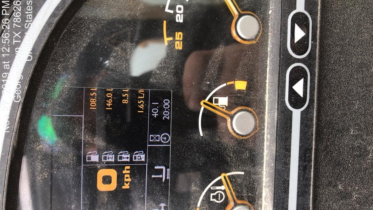 2019 JCB 509-42 74 HP w/Open ROPS, Beacon, Aux Hydraulics, LED Work lights, Solid Tires w/66" Carriage/60" Forks