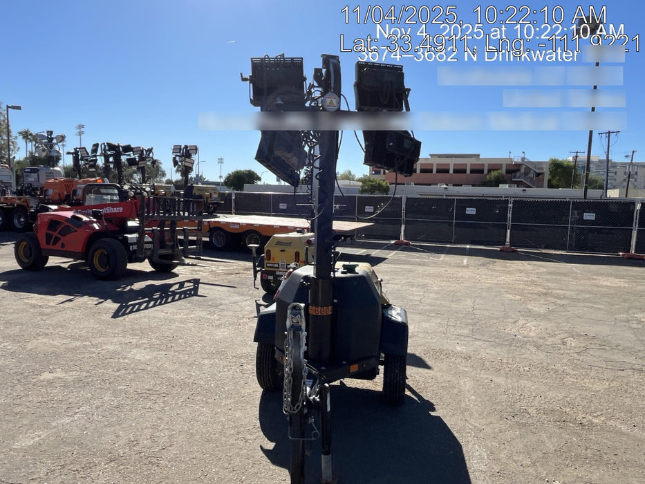 2022 Allmand NLV3GR (4) LED Light Fixture 350W, 23' Vertical Mast, 3kW Prime, Towable, ES Decals, T3