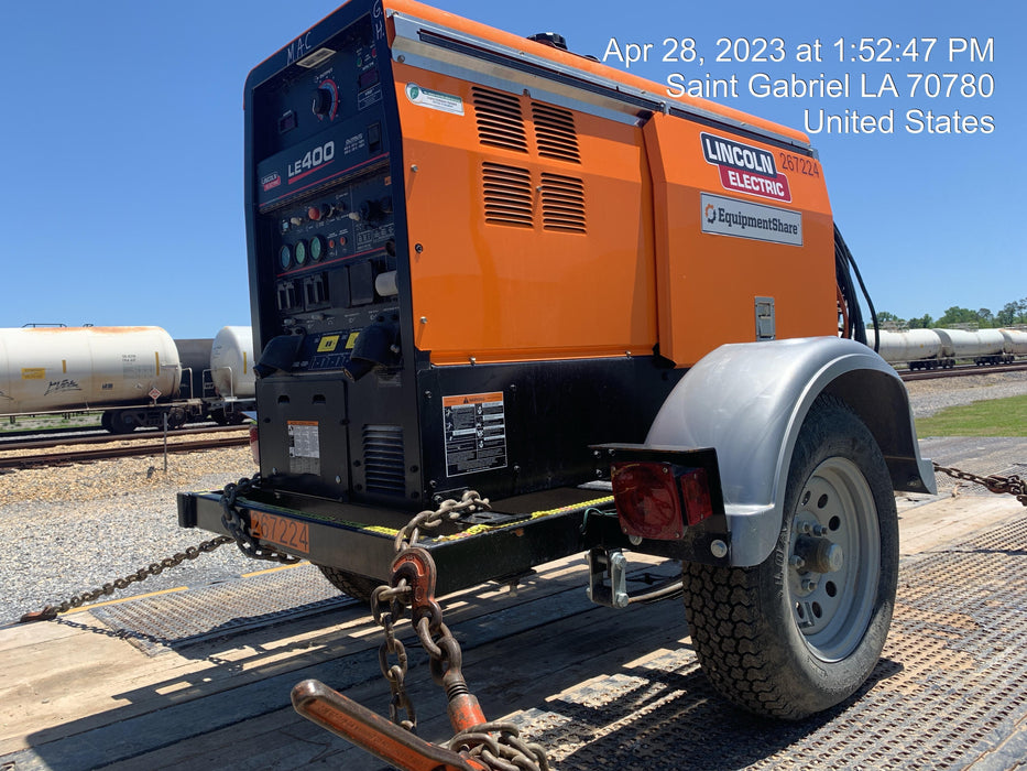 2022 Lincoln Electric LE400 Kubota V1505, Trlr, Cable Rack, Light Kit, ES Decals, T3