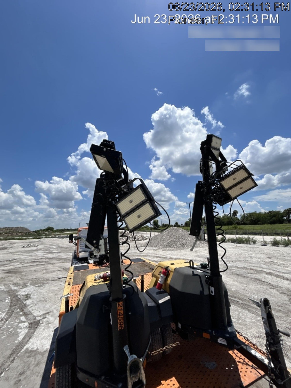 2022 Allmand NLV3GR (4) LED Light Fixture 350W, 23' Vertical Mast, 3kW Prime, Towable, Deep Sea L401, Leveling Jacks, Yanmar T4F 5.8hp