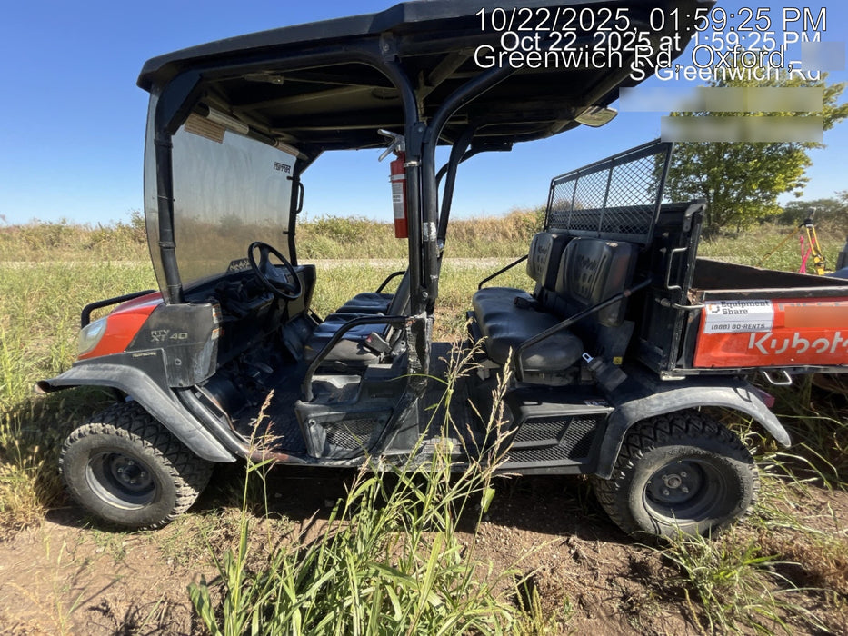 2021 Kubota RTV-X1140W-H Plastic Canopy, Windshield Acrylic Clear, LED Strobe Light, Wire Harness Kit, Back up Alarm