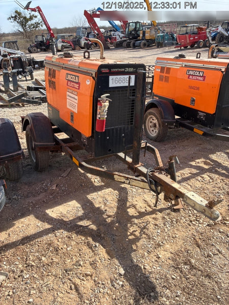 2021 Lincoln Electric Vantage 322 Vantage 322 Ready Pak 3 w/ Decals, ORANGE (includes trailer, cable rack, fender light kit) NO Telematics