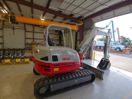 2019 Takeuchi TB260 Canopy, Standard Blade, Auxiliary hydraulics Manual QC, Hydraulic thumb, 12" ,18", 24" Bucket