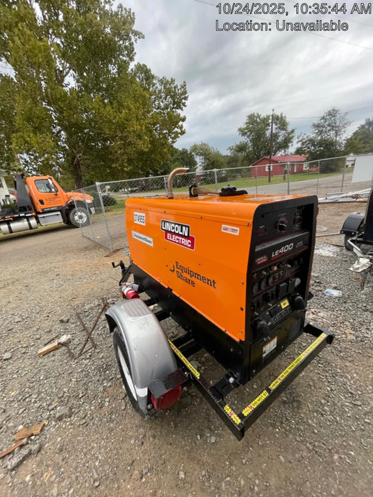 2022 Lincoln Electric LE400 Kubota V1505, Trlr, Cable Rack, Light Kit, ES Decals, T3