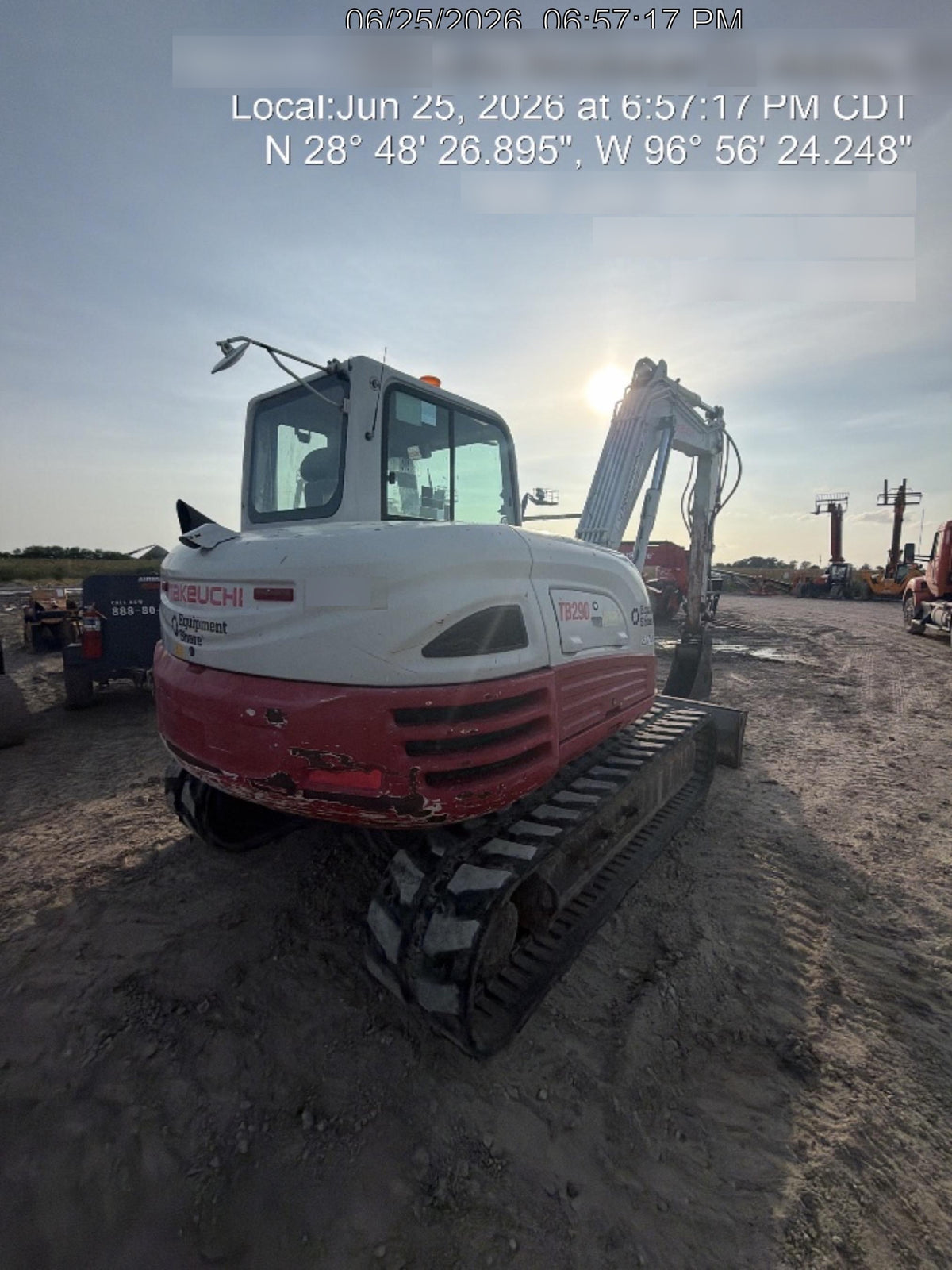 2019 Takeuchi TB290 Cab/Heat/AC w/Rubber Tracks, Auxiliary Hydraulics, Dozer Blade, Manual QC, 18/24/36" Buckets, Hydraulic Thumb Installed