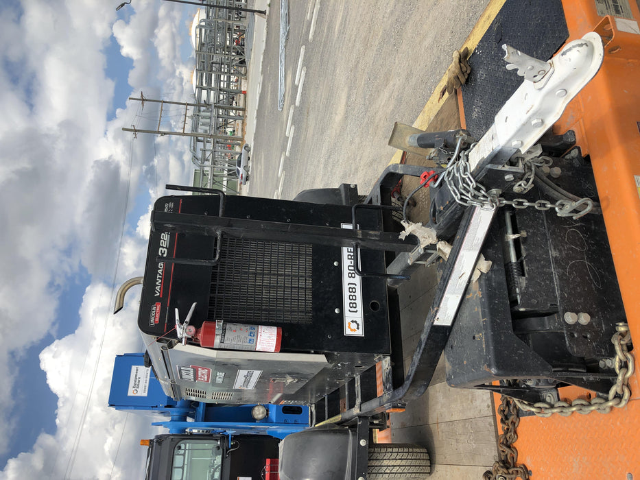2019 Lincoln Electric Vantage 322 Welder Ready-Pak 3, Two wheel trailer, Fender and Light kit, Cable Rack