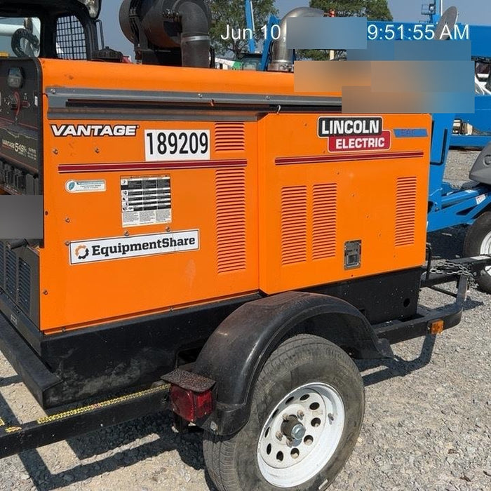 2021 Lincoln Electric Vantage 549X Ready Pak 3, ORANGE (includes trailer, cable rack, fender light kit)
