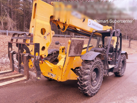 2019 JCB 512-56 109 HP w/Open ROPS, Beacon, Aux Hydraulics, Worklights, Solid Tires 60" Carriage/Forks