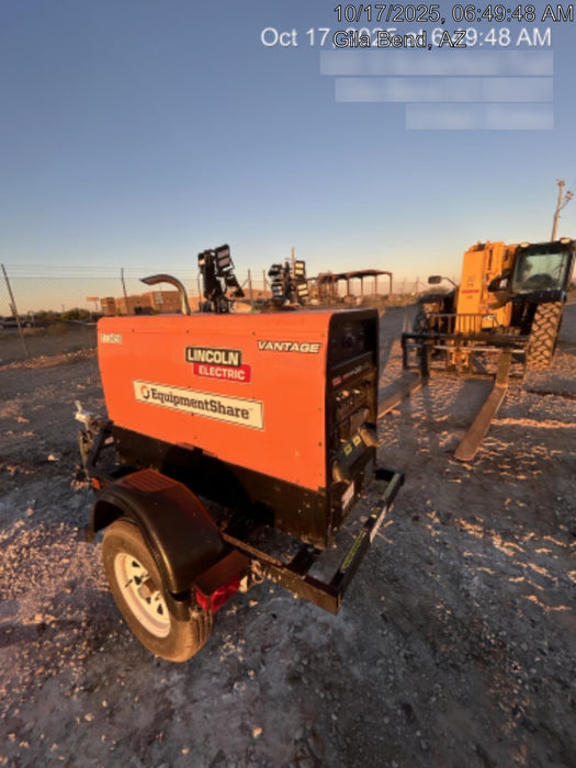 2021 Lincoln Electric Vantage 322 Vantage 322 Ready Pak 3 w/ Decals, ORANGE (includes trailer, cable rack, fender light kit) NO Telematics