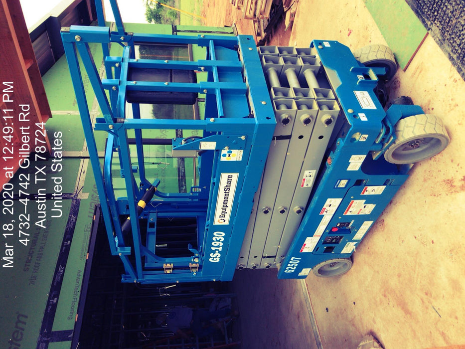 2020 Genie GS-1930 Solid Non Marking Tires, Beacon, Folding rails with half height swing gate