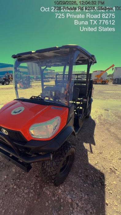 2022 Kubota RTV-X1140W-H Plastic Canopy, Windshield Acrylic Clear, LED Strobe Light, Wire Harness Kit, Back up Alarm
