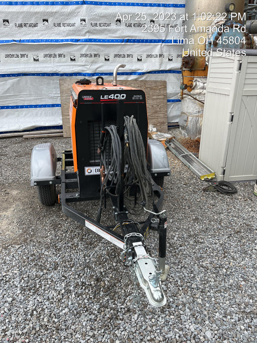 2022 Lincoln Electric LE400 Kubota V1505, Trlr, Cable Rack, Light Kit, ES Decals, T3