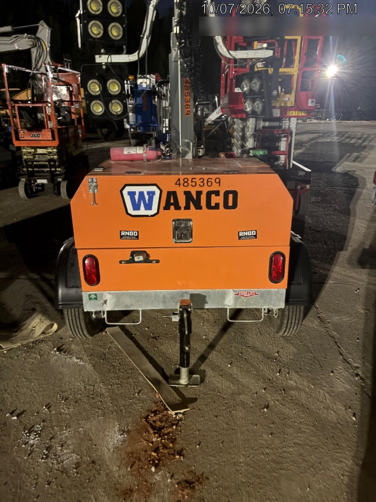 2025 Wanco WLTT-4MM4K Diesel, Mitsubishi L2E, 9.0HP @1800 rpm, Deep Sea Controller, Shore Power Plug, Auto Start, (4) 350W LED Floodlights, 4kW Generator, 60 Gal Fuel Tank, 2" Ball, T3